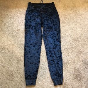 NEVER WORM BEFORE Lululemon velvet joggers